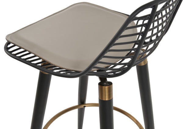 Soho Concept Tiger Large Barstools & Counterstools - Durable Steel Frame, Stylish Design, Removable Seat Pad, 5-year Warranty Black  Soho-concept-dining-chair-09878
