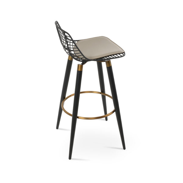 Soho Concept Tiger Large Barstools & Counterstools - Durable Steel Frame, Stylish Design, Removable Seat Pad, 5-year Warranty Black  Soho-concept-dining-chair-07194