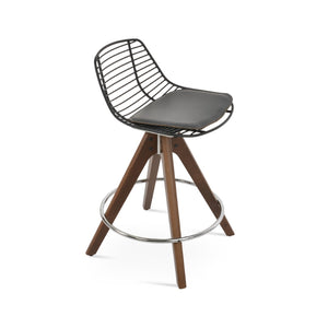 Soho Concept Tiger Pyramid Barstools & Counterstools - Stylish Wood Swivel Design With Durable Steel Frame Options Walnut,Black,Grey  Soho-concept-dining-chair-09876