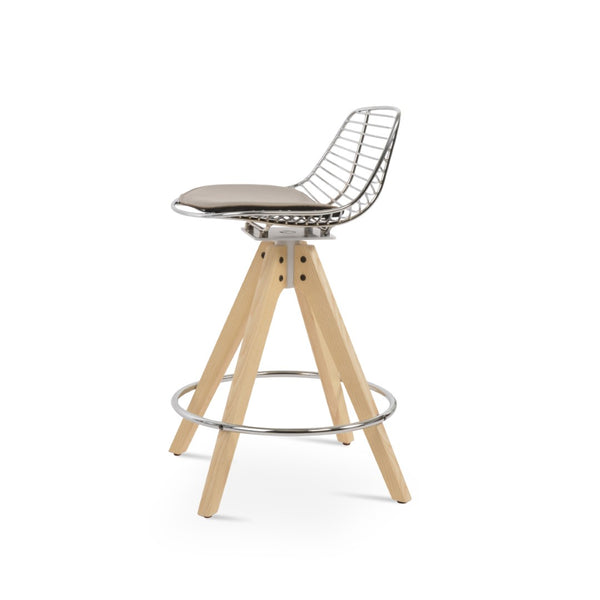 Soho Concept Tiger Pyramid Barstools & Counterstools - Stylish Wood Swivel Design With Durable Steel Frame Options Ash,Natural,Chrome  Soho-concept-dining-chair-09874