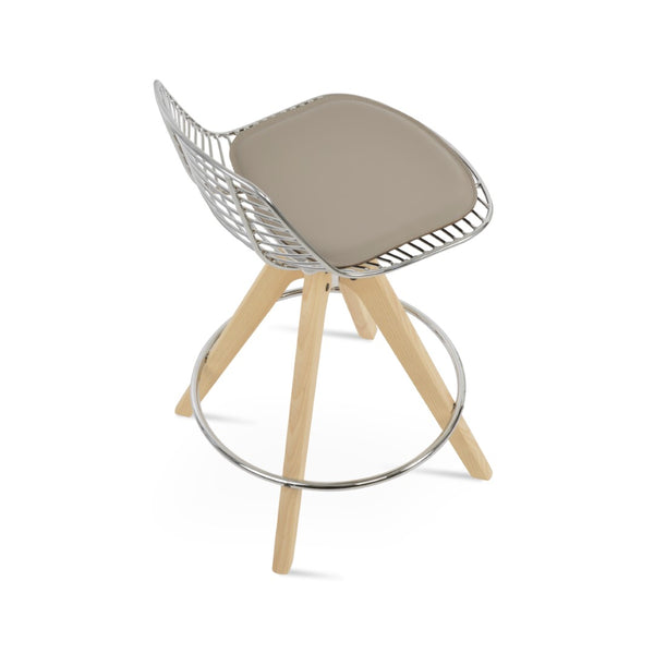 Soho Concept Tiger Pyramid Barstools & Counterstools - Stylish Wood Swivel Design With Durable Steel Frame Options Ash,Natural,Chrome  Soho-concept-dining-chair-07193