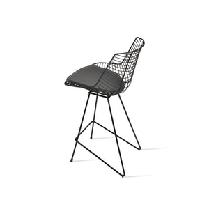 Soho Concept Tiger Large Barstools & Counterstools - Stylish Steel Frame, Removable Seat Pad, 5-year Guarantee Black  Soho-concept-dining-chair-09884