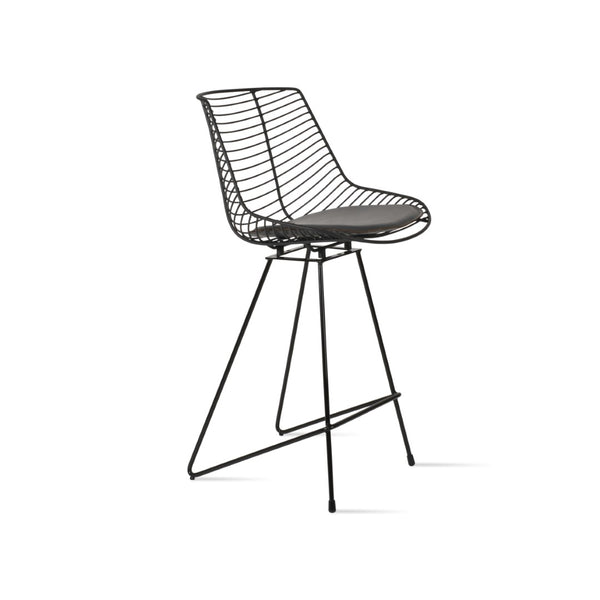 Soho Concept Tiger Large Barstools & Counterstools - Stylish Steel Frame, Removable Seat Pad, 5-year Guarantee Black,Grey  Soho-concept-dining-chair-09885