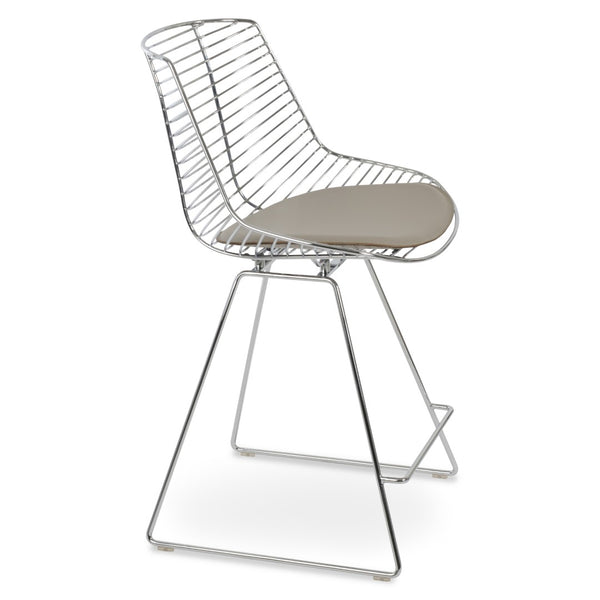 Soho Concept Tiger Mini Barstools & Counterstools – Stylish Steel Frame, Removable Padded Seat, 5-year Guarantee! Chrome Steel Tubular Legs Soho-concept-dining-chair-09890