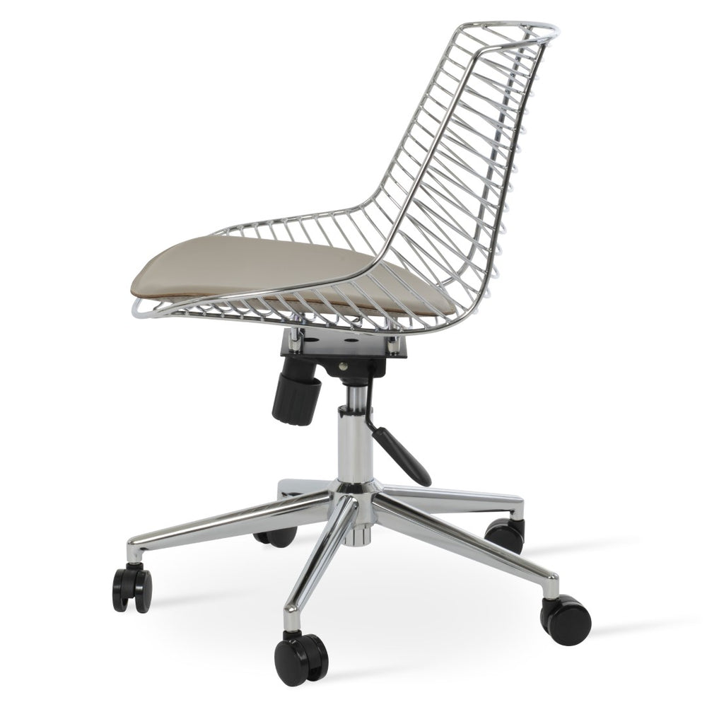 Soho Concept Tiger Office Chair - Durable Steel Frame With Black Powder Coating, Removable Seat Pad & 5-year Warranty Fr Bone  Soho-concept-dining-chair-11977
