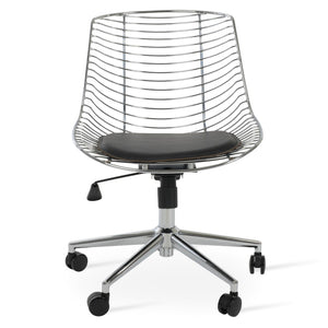 Soho Concept Tiger Office Steel Seat Frame - Durable Black Powder Coated Design With Removable Cinnamon Pad Grey  Soho-concept-dining-chair-11975