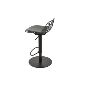 Soho Concept Tiger Piston Stool - Adjustable Barstool With Full Footrest, Durable Steel Frame & Removable Seat Pad Black,Grey  Soho-concept-dining-chair-09903