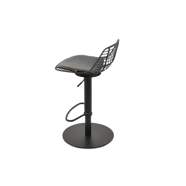 Soho Concept Tiger Piston Stool - Adjustable Barstool With Full Footrest, Durable Steel Frame & Removable Seat Pad Black,Grey  Soho-concept-dining-chair-09903