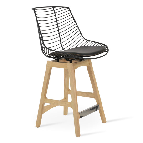 Soho Concept Tiger Pyramid Barstools & Counterstools - Stylish Wood Swivel Design With Durable Steel Frame Options Ash,Natural,Black  Soho-concept-dining-chair-09913