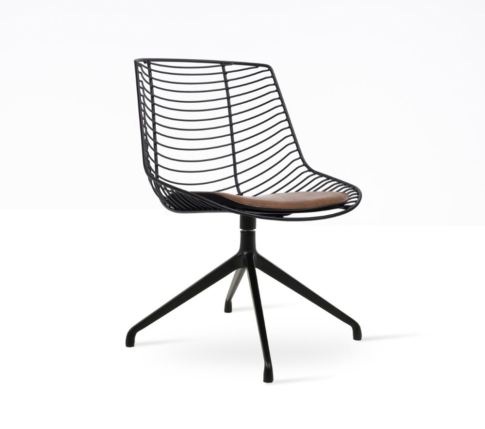 Soho Concept Tiger Spider Swivel Chair - Modern Black Powder Coated Design With Removable Seat Pad & 5-year Warranty Black  Soho-concept-dining-chair-05980