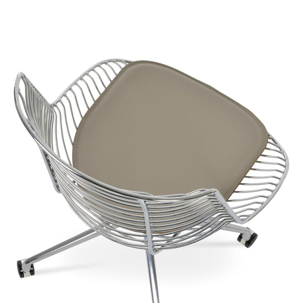 Soho Concept Tiger Spider Swivel Chair - Stylish Chrome Or Brass Finish, Removable Seat Pad, 5-year Guarantee! Chrome  Soho-concept-dining-chair-05990