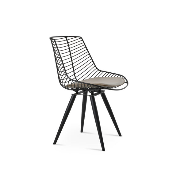 Soho Concept Tiger Star Chair - Stylish Steel Frame Dining Chair With Removable Seat Pad & 5-year Guarantee! Black  Soho-concept-dining-chair-05997