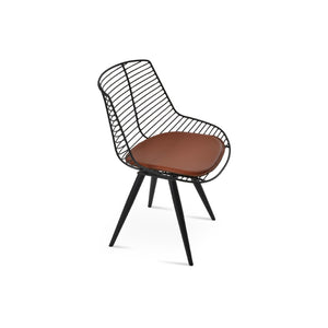 Soho Concept Tiger Star Chair - Stylish Steel Frame Dining Chair With Removable Seat Pad & 5-year Guarantee! Black  Soho-concept-dining-chair-05996