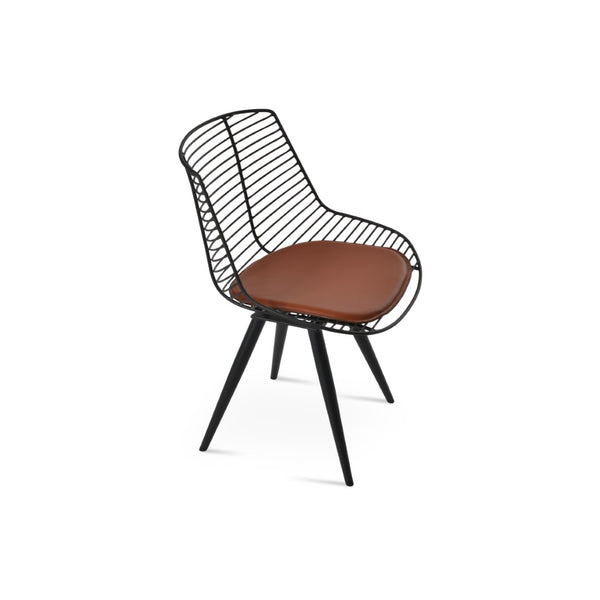 Soho Concept Tiger Star Chair - Stylish Steel Frame Dining Chair With Removable Seat Pad & 5-year Guarantee! Black  Soho-concept-dining-chair-05996