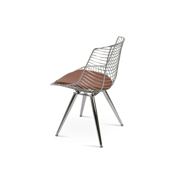 Soho Concept Tiger Star Chair - Stylish Steel Frame Dining Chair With Removable Seat Pad & 5-year Guarantee Chrome  Soho-concept-dining-chair-05995