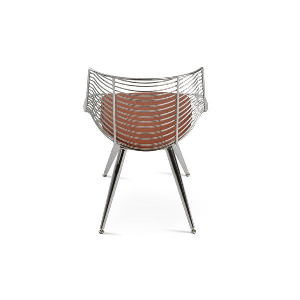 Soho Concept Tiger Star Chair - Stylish Steel Frame Dining Chair With Removable Seat Pad & 5-year Guarantee Chrome  Soho-concept-dining-chair-05995