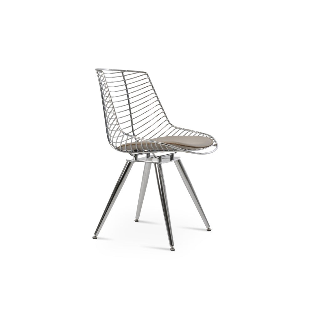 Soho Concept Tiger Star Chair - Stylish Steel Frame Dining Chair With Removable Seat Pad & 5-year Guarantee Chrome  Soho-concept-dining-chair-05994