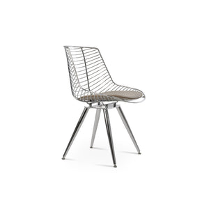 Soho Concept Tiger Star Chair - Stylish Steel Frame Dining Chair With Removable Seat Pad & 5-year Guarantee Chrome  Soho-concept-dining-chair-05994