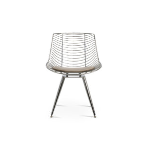 Soho Concept Tiger Star Chair - Stylish Steel Frame Dining Chair With Removable Seat Pad & 5-year Guarantee Chrome  Soho-concept-dining-chair-05994