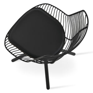 Soho Concept Tiger Stick Swivel Chair - Stylish Steel Frame With Removable Seat Pad, Perfect For Indoor & Outdoor Use Black  Soho-concept-dining-chair-06000