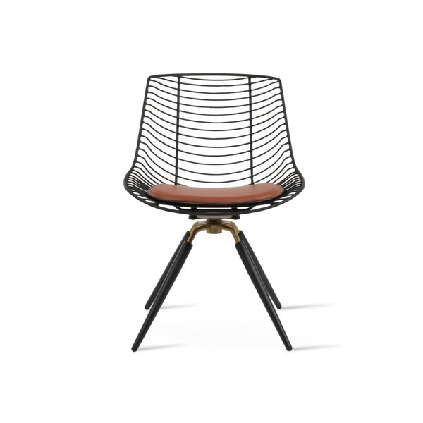 Soho Concept Tiger Wire Chair Dining Chair - Stylish Steel Frame In Chrome/Gold/Brass With Removable Seat Pad Black,Brass  Soho-concept-dining-chair-06014
