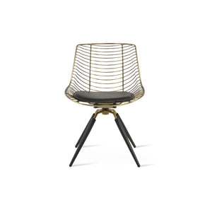 Soho Concept Tiger Wire Chair Dining Chair - Stylish Steel Frame In Chrome/Gold/Brass With Removable Seat Pad Brass,Black,Grey  Soho-concept-dining-chair-06018