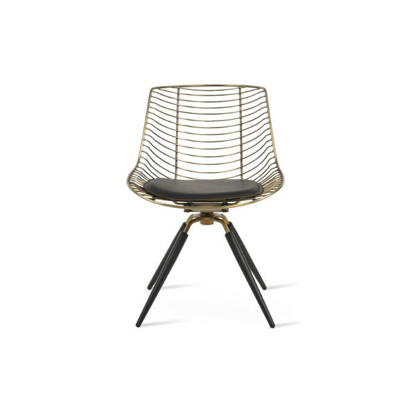 Soho Concept Tiger Wire Chair Dining Chair - Stylish Steel Frame In Chrome/Gold/Brass With Removable Seat Pad Brass,Black,Grey  Soho-concept-dining-chair-06018