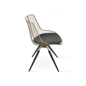 Soho Concept Tiger Wire Chair Dining Chair - Stylish Steel Frame In Chrome/Gold/Brass With Removable Seat Pad Brass,Black,Grey  Soho-concept-dining-chair-06018
