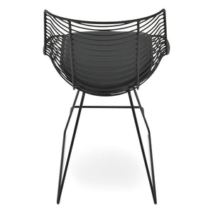 Soho Concept Tiger Wire Barstools & Counterstools - Durable Steel Frame, Removable Seat Pad, 5-year Warranty! Black  Soho-concept-dining-chair-07209