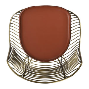 Soho Concept Tiger Wire Chair Dining Chair - Stylish Steel Frame In Chrome/Gold/Brass With Removable Seat Pad Brass  Soho-concept-dining-chair-06034