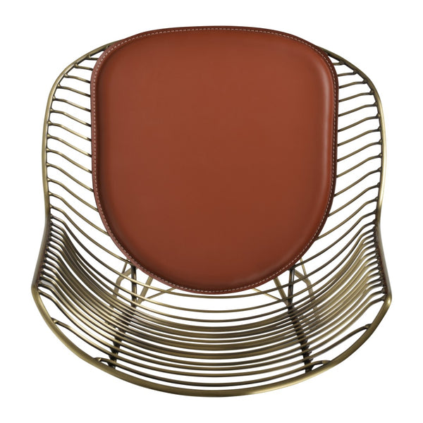 Soho Concept Tiger Wire Chair Dining Chair - Stylish Steel Frame In Chrome/Gold/Brass With Removable Seat Pad Brass  Soho-concept-dining-chair-06034