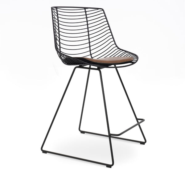 Soho Concept Tiger Wire Barstools & Counterstools - Durable Steel Frame, Removable Seat Pad, 5-year Warranty! Black  Soho-concept-dining-chair-09921