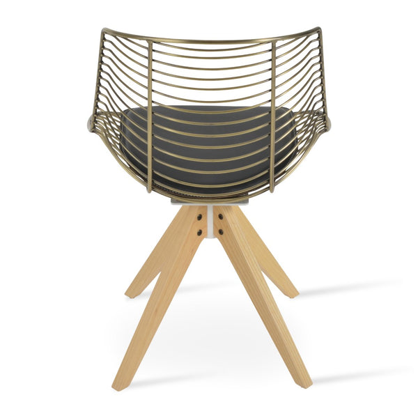 Soho Concept Tiger Wire Chair - Stylish Steel Frame Dining Chair With Removable Seat Pad & Outdoor Durability Ash,Natural,Black  Soho-concept-dining-chair-06037