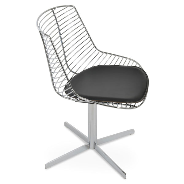 Soho Concept Tiger Star Chair - Stylish Steel Frame Dining Chair With Removable Seat Pad & 5-year Guarantee! Black  Soho-concept-dining-chair-05969