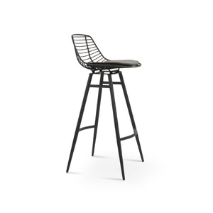 Soho Concept Tiger Wire Barstools & Counterstools - Durable Steel Frame, Removable Seat Pad, 5-year Warranty! Black,Grey  Soho-concept-dining-chair-09846