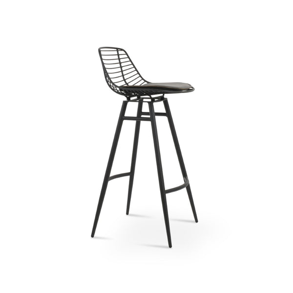 Soho Concept Tiger Wire Barstools & Counterstools - Durable Steel Frame, Removable Seat Pad, 5-year Warranty! Black,Grey  Soho-concept-dining-chair-09846