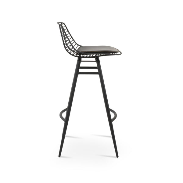 Soho Concept Tiger Large Barstools & Counterstools - Durable Steel Frame, Stylish Design, Removable Seat Pad, 5-year Warranty Black,Grey  Soho-concept-dining-chair-07178