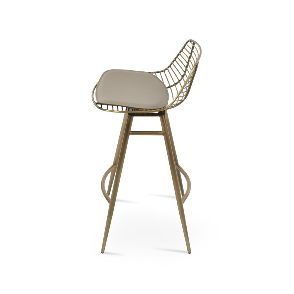 Soho Concept Tiger Mini Barstools & Counterstools – Stylish Steel Frame, Versatile Designs, 5-year Guarantee! Brass,Grey Steel Tubular Legs Soho-concept-dining-chair-07180