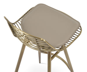 Soho Concept Tiger Mini Barstools & Counterstools – Stylish Steel Frame, Versatile Designs, 5-year Guarantee! Brass Steel Tubular Legs Soho-concept-dining-chair-07179