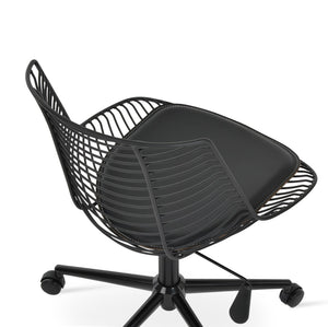 Soho Concept Tiger Office Steel Seat Frame - Durable Black Powder Coated Design With Removable Cinnamon Pad Black  Soho-concept-dining-chair-11973
