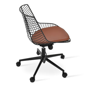Soho Concept Tiger Office Steel Seat Frame - Durable Black Powder Coated Design With Removable Cinnamon Pad Black  Soho-concept-dining-chair-11972