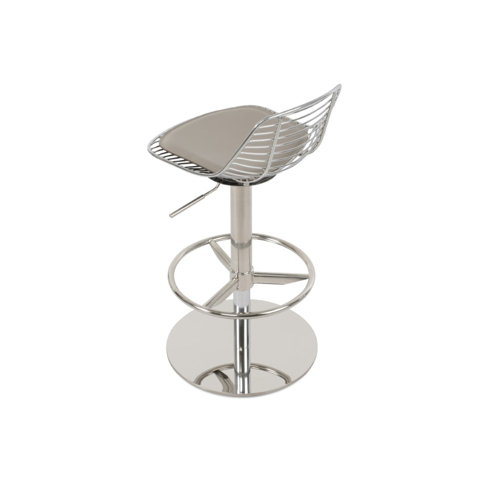 Soho Concept Tiger Piston Barstools With Removable Seat Pad - Stylish Chrome Or Brass Finish, 5-year Guarantee! Chrome  Soho-concept-dining-chair-09853