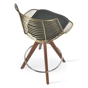 Soho Concept Tiger Pyramid Barstools & Counterstools - Stylish Wood Swivel Design With Durable Steel Frame Options Walnut,Grey  Soho-concept-dining-chair-07185