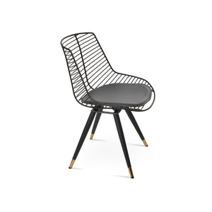 Soho Concept Tiger Star Chair - Stylish Steel Frame Dining Chair With Removable Seat Pad & 5-year Guarantee! Black,Gold,Grey  Soho-concept-dining-chair-05998