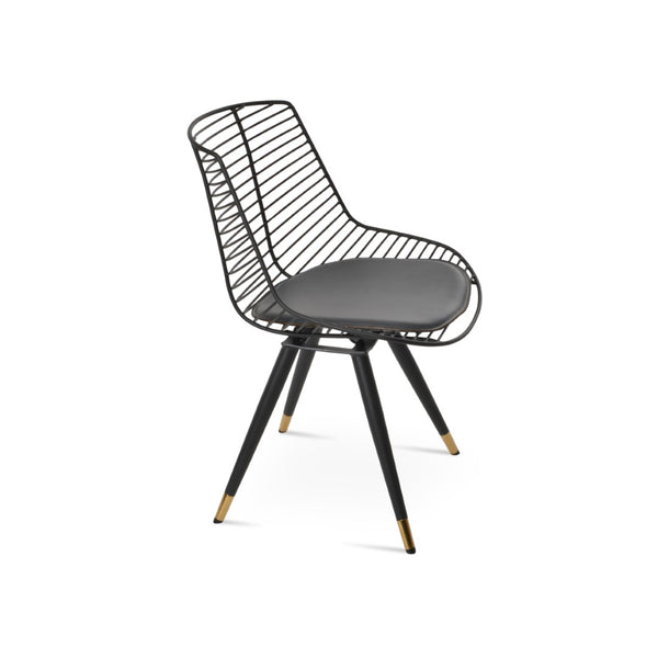 Soho Concept Tiger Star Chair - Stylish Steel Frame Dining Chair With Removable Seat Pad & 5-year Guarantee! Black,Gold,Grey  Soho-concept-dining-chair-05998