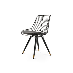 Soho Concept Tiger Star Chair - Stylish Steel Frame Dining Chair With Removable Seat Pad & 5-year Guarantee! Black,Gold,Grey  Soho-concept-dining-chair-05998