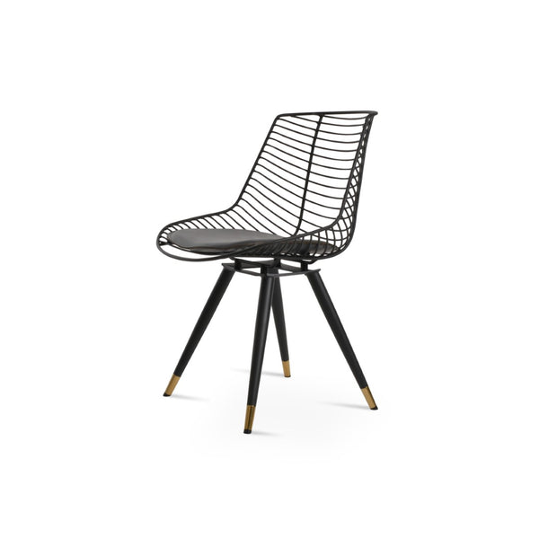 Soho Concept Tiger Star Chair - Stylish Steel Frame Dining Chair With Removable Seat Pad & 5-year Guarantee! Black,Gold,Grey  Soho-concept-dining-chair-05998