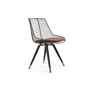Soho Concept Tiger Star Chair - Stylish Steel Frame Dining Chair With Removable Seat Pad & 5-year Guarantee! Black,Gold  Soho-concept-dining-chair-05999