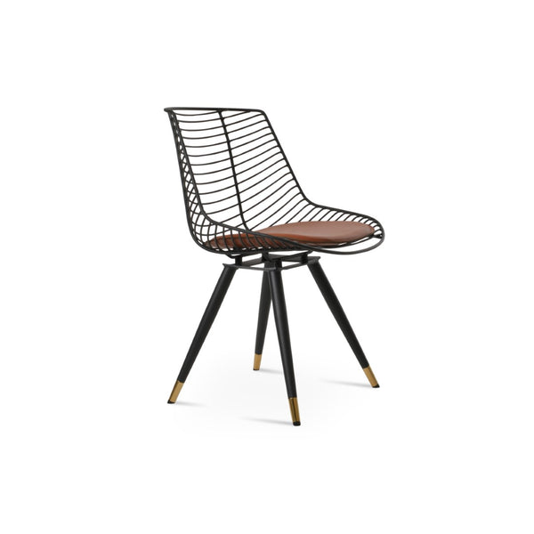 Soho Concept Tiger Star Chair - Stylish Steel Frame Dining Chair With Removable Seat Pad & 5-year Guarantee! Black,Gold  Soho-concept-dining-chair-05999