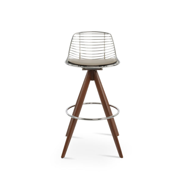 Soho Concept Tiger Sword Barstools & Counterstools - Stylish Steel Frame With Removable Seat Pad & 5-year Guarantee Walnut,Chrome  Soho-concept-dining-chair-09859